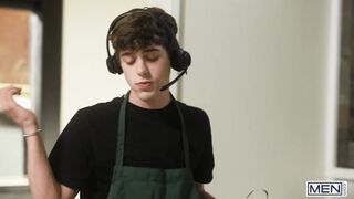 MEN - Naughty Barista Joey Mills Cant Wait To Have A Taste Of Brogans Hard Rock Dick