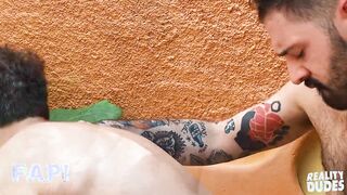 PAPI - Dark-haired Stud Joe Dave Rides Sexy Top Igor Lucios Thick Rod In A Backstreet