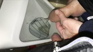 Peeing with my stepbrother at disco urinal