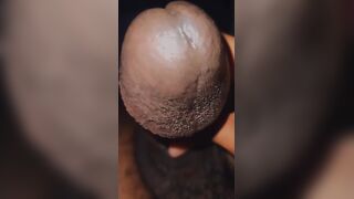 Precum on XXL head penis