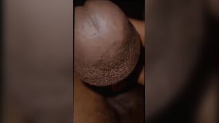 Meaty jokey dark-hued head man sausage