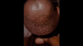 Yam-sized dark-hued mushroom unsheathed