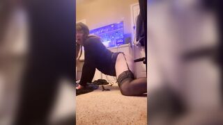 Thic Sissy Man Takes BIG BLACK COCK