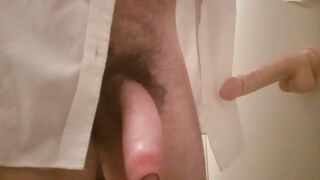 Sizzling fellow comes home from work to your rock-hard pink cigar and gives you Jerk Off Instructions (Pops rigid)