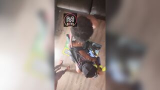 Roll the bottom - pal takes 2 BIG BLACK COCK