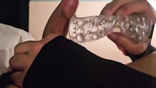 Catboy have fun which a playthings