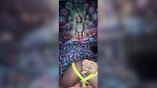 Dark-hued Rump Solo Faux-cock Have fun