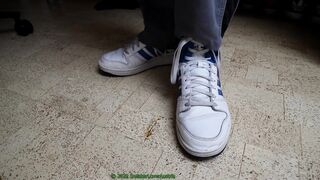 Toying with adidas dineties and jizzing on af1 utility in strauss workpants