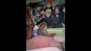 Enjoy when he spanks my booty when he floods my slot