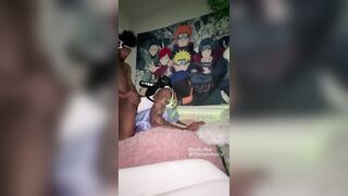 Enjoy when he spanks my booty when he floods my slot