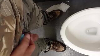 Urinating in a public shower