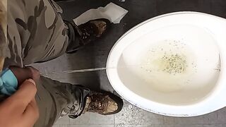 Urinating in a public shower