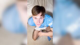 BRIT BOUNCY CABOOSE BOTTOM GETS WRECKED WHILE DRESSED IN DUDE CITY FOOTBALL KIT