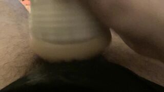 I shag her thick fleshlight gash until she blows a load