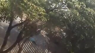 Exhibicionist in the Window And jizz