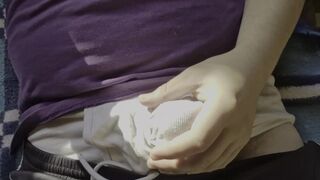 Ample Milky Penis out on my Milky Boxers