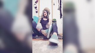 Punk fellow Flashes off soles for Instagram