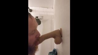 Practising Fellating a good-sized schlong with my fresh fucktoy