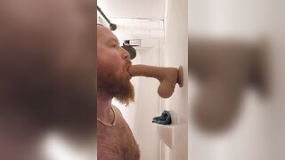 Practising Fellating a good-sized schlong with my fresh fucktoy