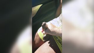 BIG BLACK COCK gets wanked in a camper....numerous episodes!!! MONEY-SHOTS!