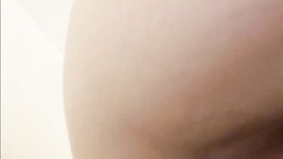 Fake penis in the douche stuck to the wall