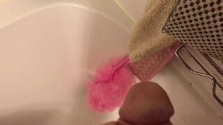 Peeing all over my wifeys douche products