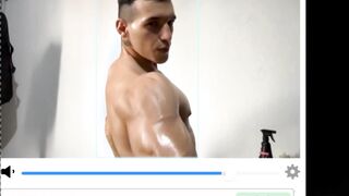 Shred muscle model showcase of flexions pumping muscles and strike ball sack