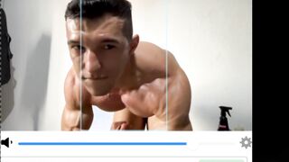 Shred muscle model showcase of flexions pumping muscles and strike ball sack