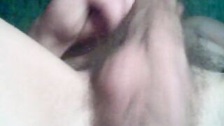 Masturbe (barely legal) with one testicle