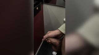 showcasing and massaging at public elevator