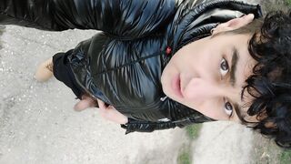 Pissing while ambling on path