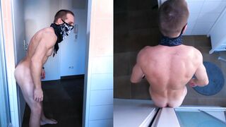 Jamming that faux-cock up my backside while fuckin the masturbator