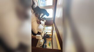 Deep-throating Pipe OUTSIDE On CRUISE BALCONY Then Inwards To Get My Bootie Packed With A Big Blast!