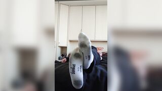 My milky sneakers socks