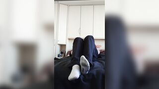 My milky sneakers socks