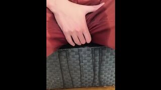 Piss myself on balcony