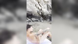 My YAM-SIZED MANMEAT Exhibitionist In The BEACH