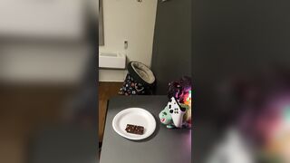 Femboy shoots a load in his coffee and guzzles it all