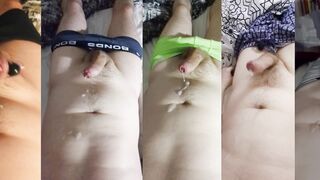 Palms-free-for-all cumpilation, synchronised jism