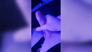 Lad milks till he pops