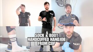 sock & shoe cuffed hj from cop