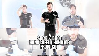 sock & shoe cuffed hj from cop