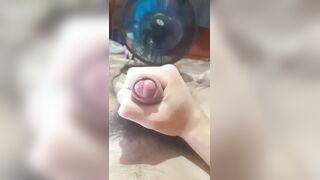 Without a condom Getting off solo dude glorious solo unshaved schlong solo onanism