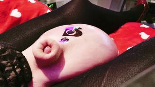 QOS gutless Sissy commences trickling Precum from her CumBrain