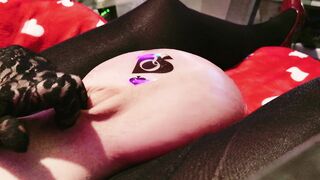 QOS gutless Sissy commences trickling Precum from her CumBrain