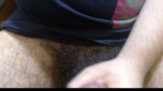 Stroking to HOMO PORNO while WIFEY is in the OTHER APARTMENT!