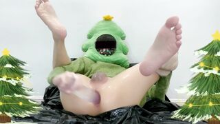 Merry Christmas lad have fun with lovemaking fucktoy laying eggs