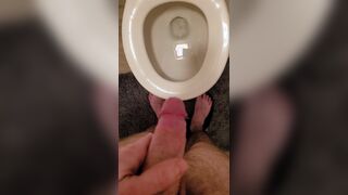 Pissing after draining my thick rod