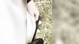 Jacking off in woods