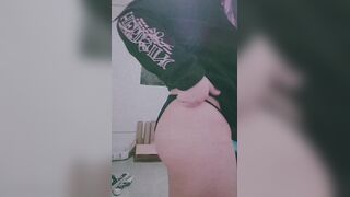 Timid Brazilian femboy demonstrating her enormous donk